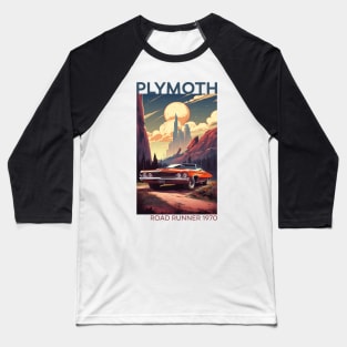 Roaring Resurrection: The 1970 Plymouth Road Runner Revival Baseball T-Shirt